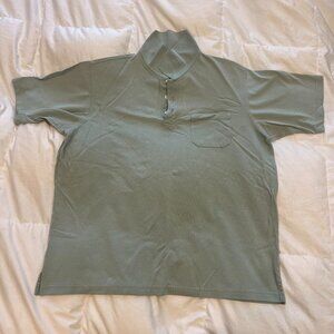 Vintage Sage Green Polo Shirt Mens L
